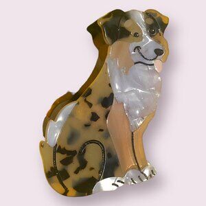 Australian Shepherd Dog Hair Clip - Beret Style Clasp